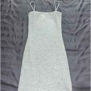 Mini grey sweater dress